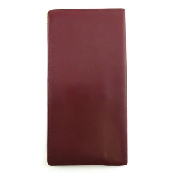 Cartier long pills masteline Bordeaux leather Authentic used